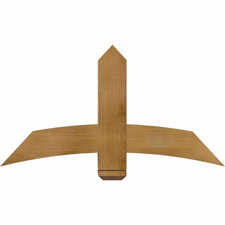 Ekena Millwork Bellingham Rough Sawn Timber Gable Bracket, Western Red Cedar, 48"W x 26"H x 6"D x 6"F, 13/12 Pitch GBW048X26X0606BEL00RWR
